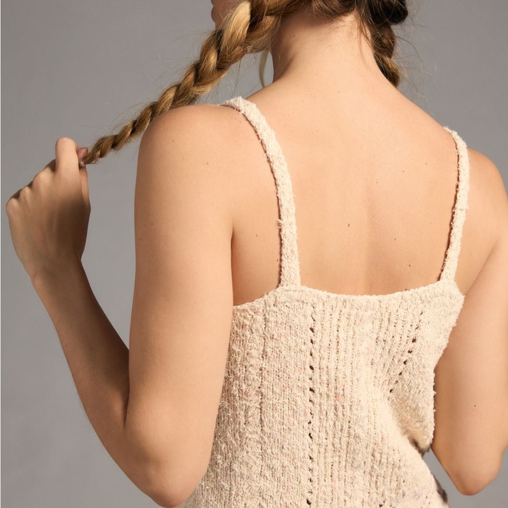 Anthropologie Beige Knit Tank Top - Picture 2 of 10